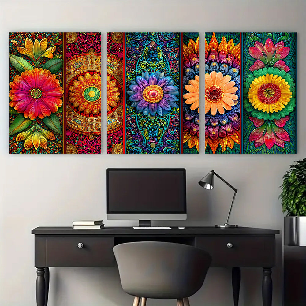 3pcs, 2D Flat Framed wall art - 40.64x60.96 cm, Set of 3 Pakistan Posters, Pakistan Travel Prints, Islamic Travel Art, Floral Wall Art, Arabic Art Poster, Pakistani Decor, Pakistani Gift, 2D Flat