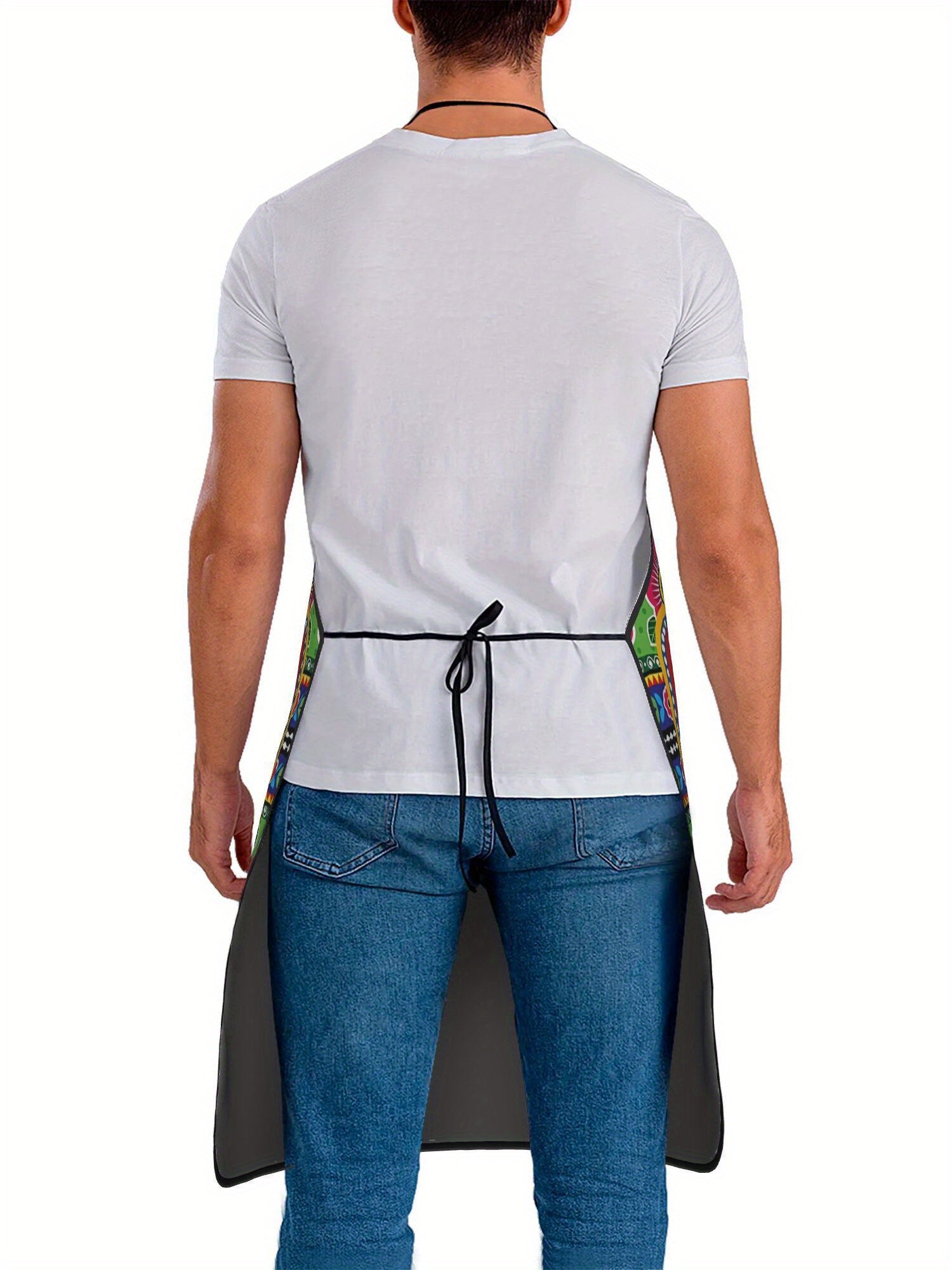 Vintage Truck Adjustable Cooking Apron - Unisex Kitchen Apron with Vibrant Floral Print, "Made in Pakistan" Text, Adjustable Neck Strap & Ties, Durable Fabric for Home Cooking & Cultural Enthusiasts, Culinary Attire, Cultural