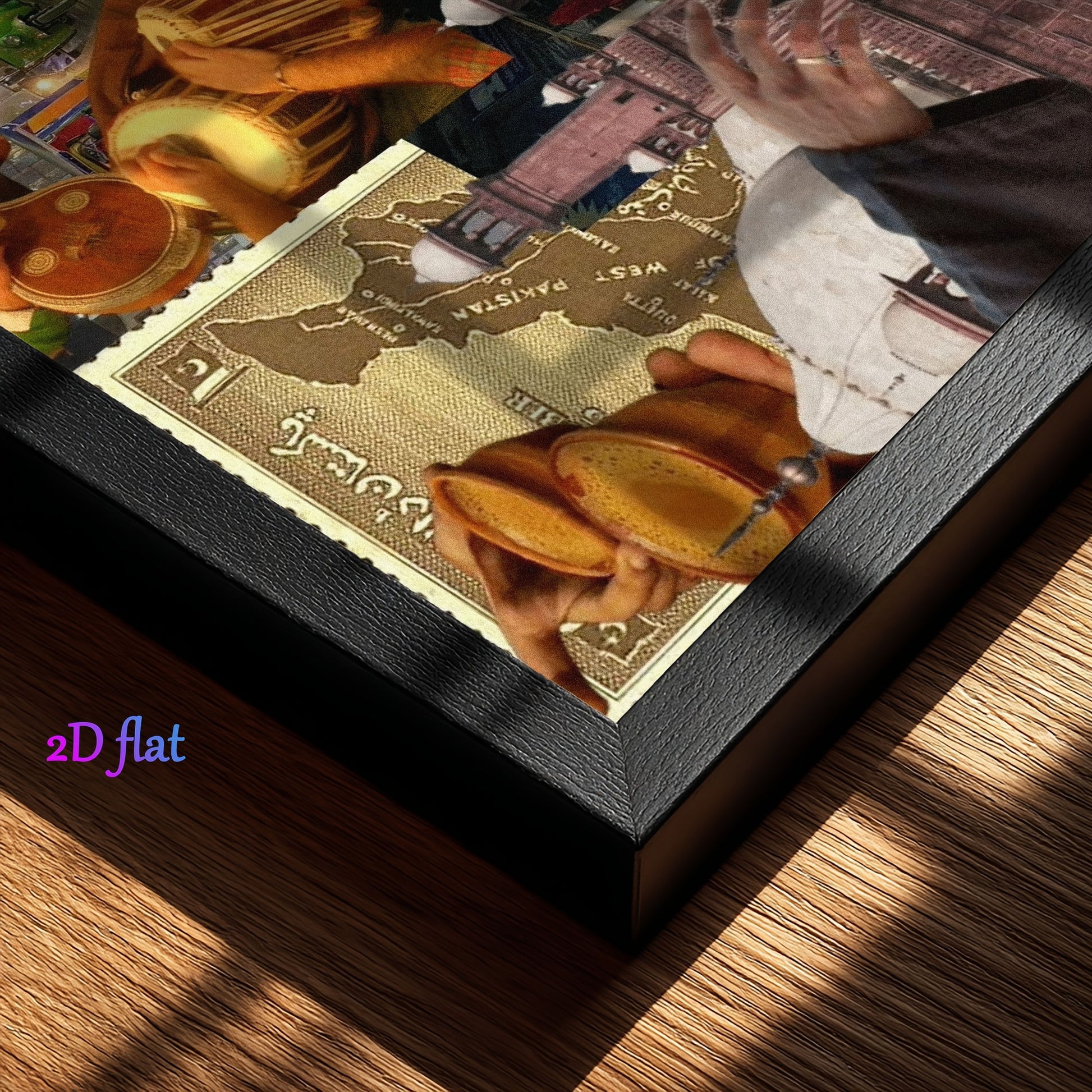 1pc, Wooden Picture, Pakistani-Style Collage, Wooden Core, Solid Wood Frame, Wall Decoration, Printed Oil Painting, Mural, Hanging Art Piece, Suitable for Living Room, Bedroom, Study, Restaurant, Cafe, Bar, Garage, Indoor Dec