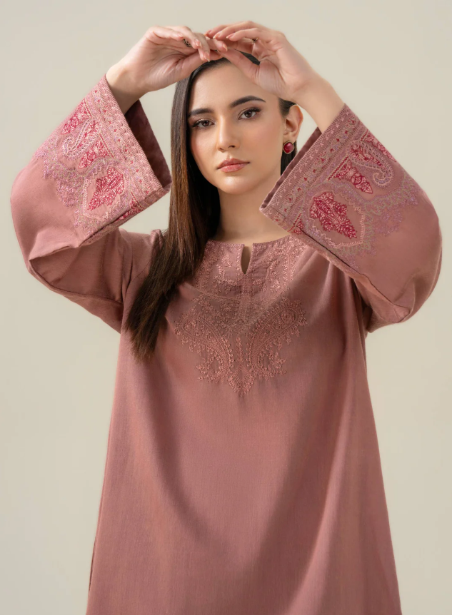 Limelight: Raw Silk Co-Ord Set-Embroidered (Pret)