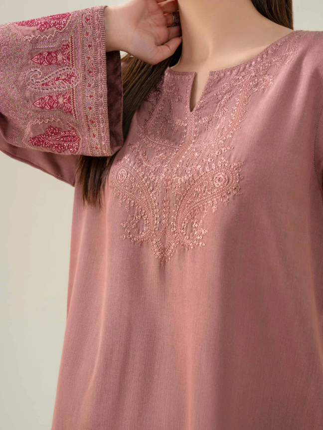 Limelight: Raw Silk Co-Ord Set-Embroidered (Pret)