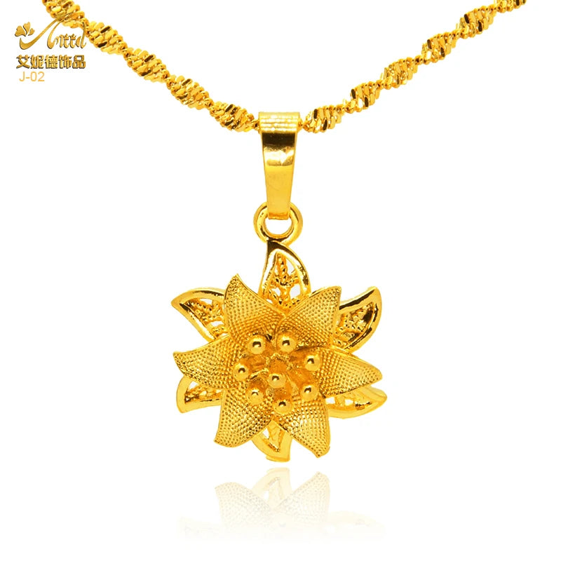 Golden Necklace with Pendant