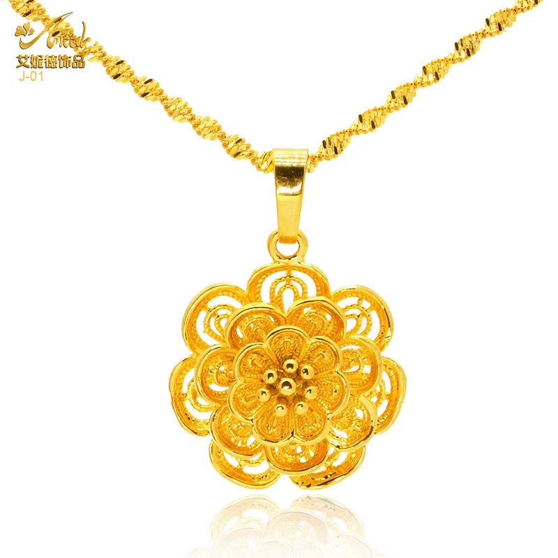 Golden Necklace with Pendant