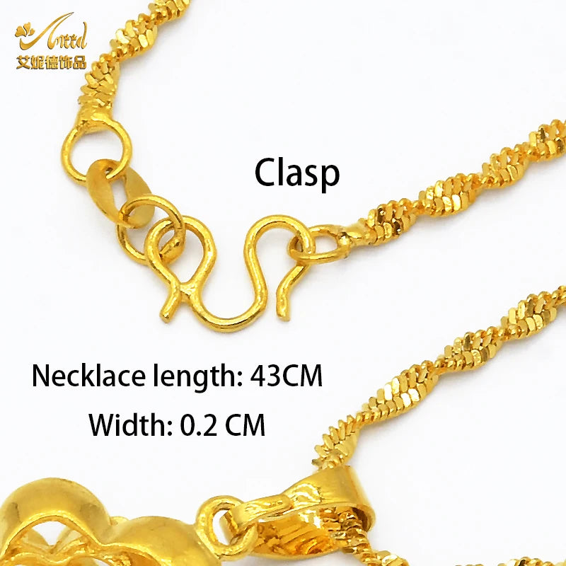 Golden Necklace with Pendant