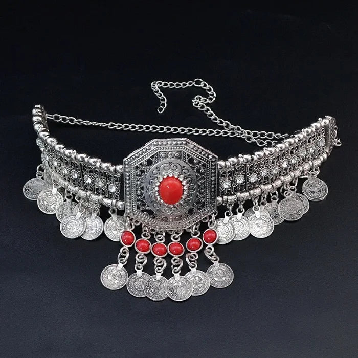 Turkish Ethnic Coin Choker Necklace