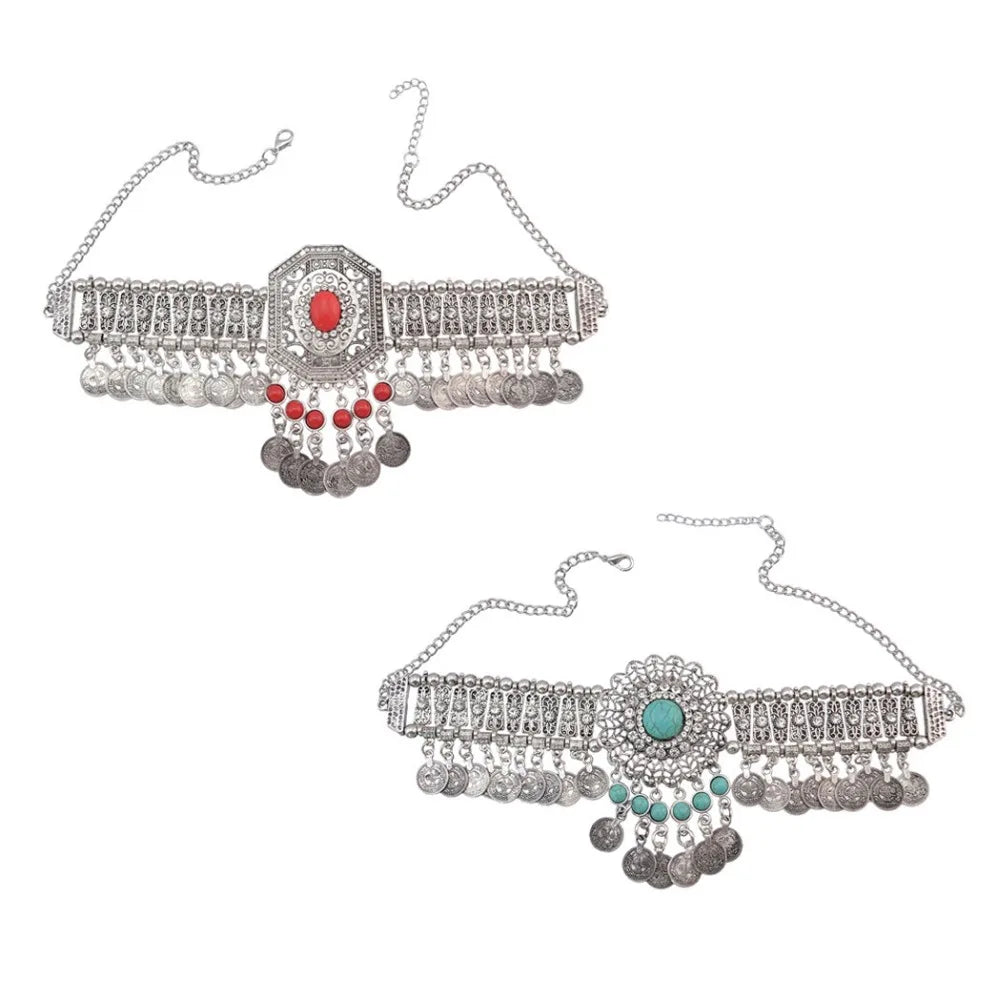 Turkish Ethnic Coin Choker Necklace