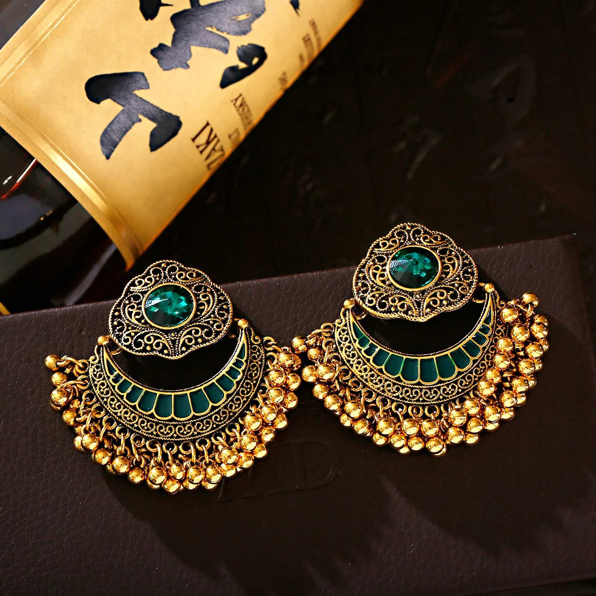 Beads Tassel Earrings Vintage Jhumka