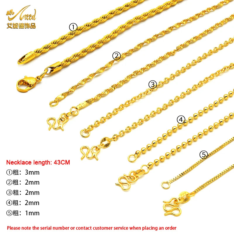 Golden Necklace with Pendant