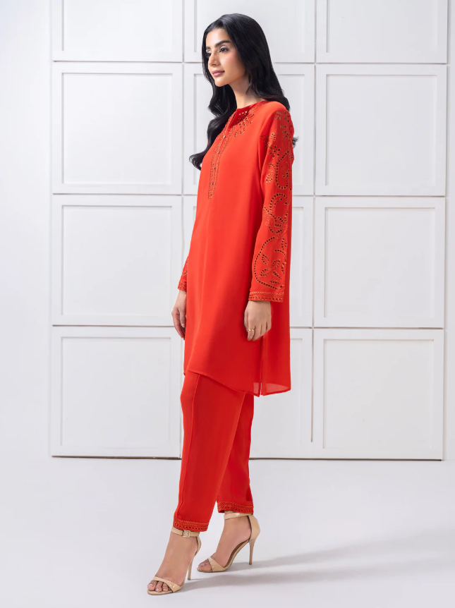 Limelight: Grip Co-Ord Set-Embroidered (Pret)