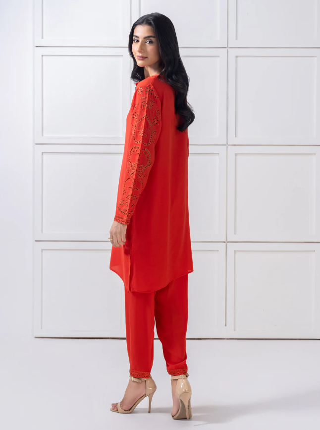 Limelight: Grip Co-Ord Set-Embroidered (Pret)