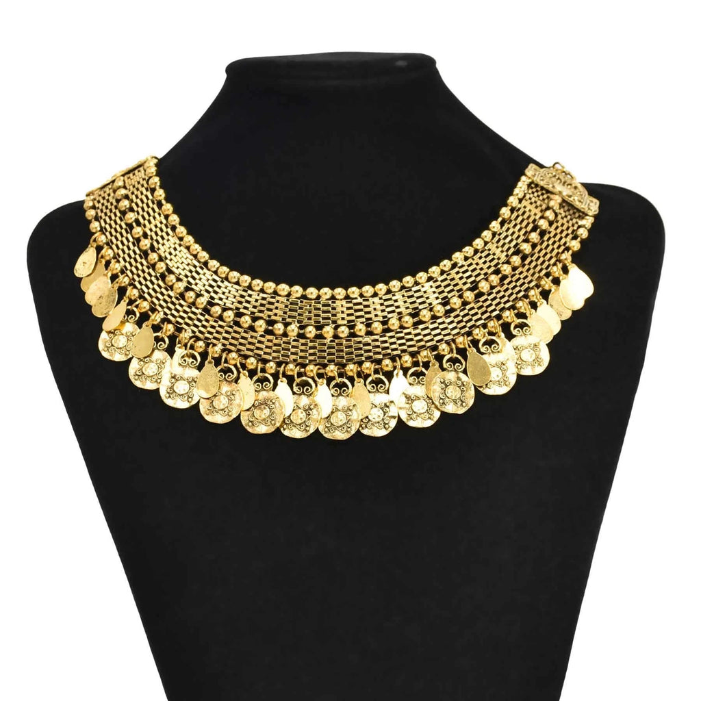 Turkish Ethnic Coin Choker Necklace