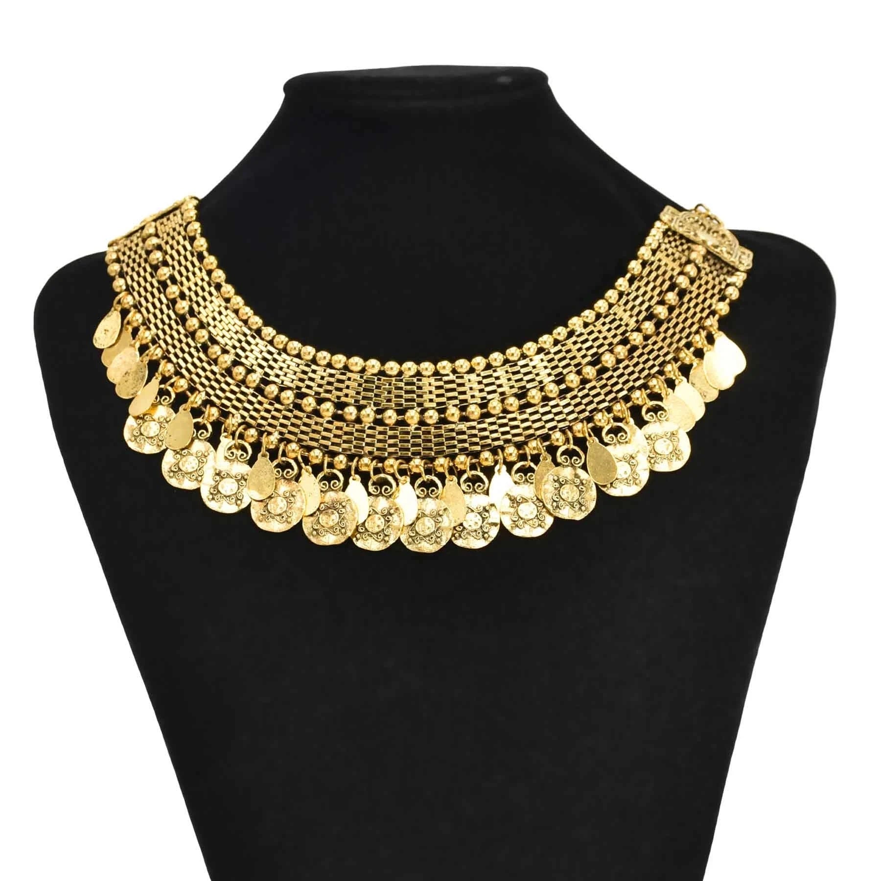 Turkish Ethnic Coin Choker Necklace