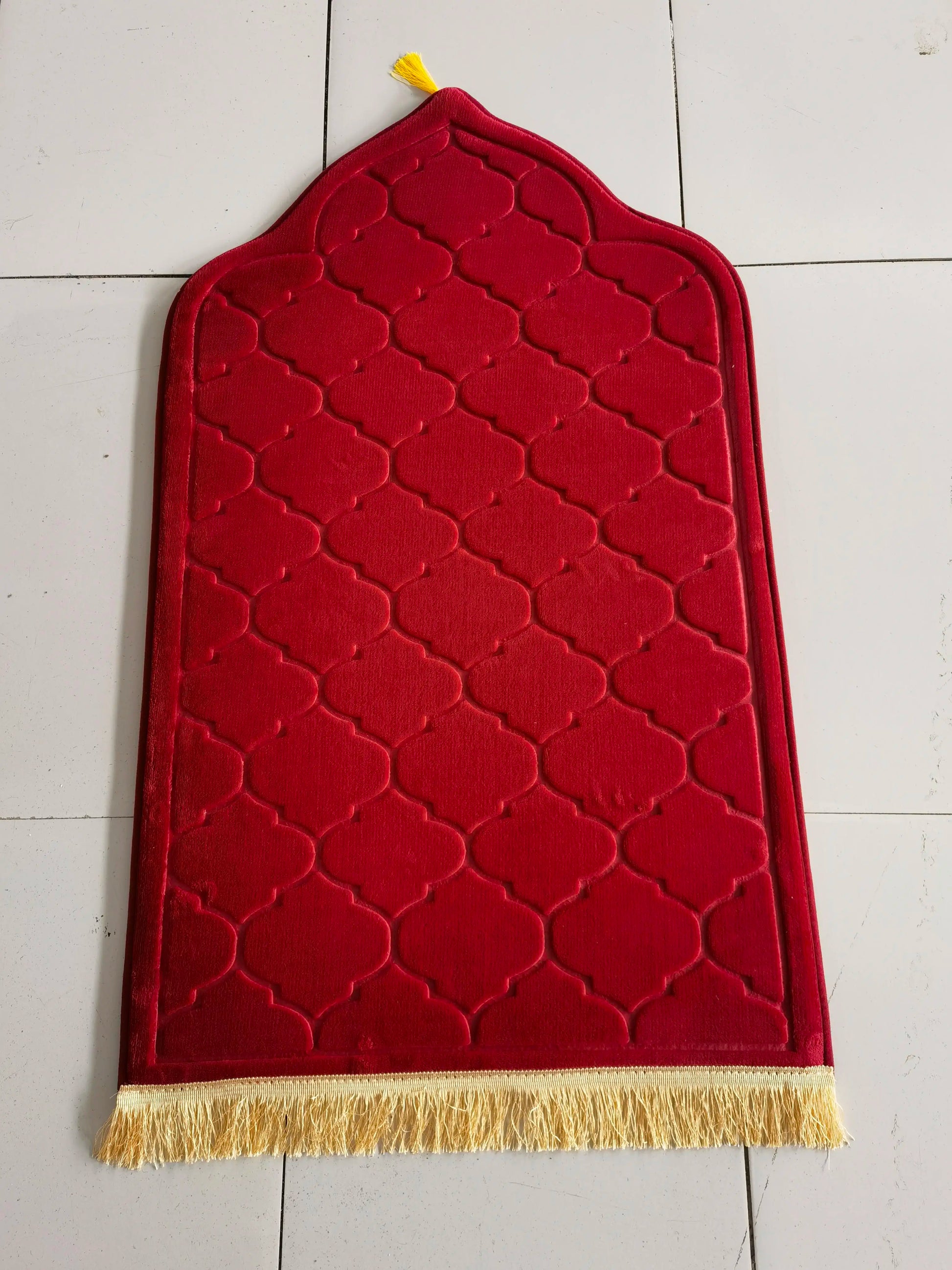 Muslim Prayer Rug Thick,Soft Velvet Mat Ramadan Gift,Portable Prayer Mat for Women Man Kids Meditation