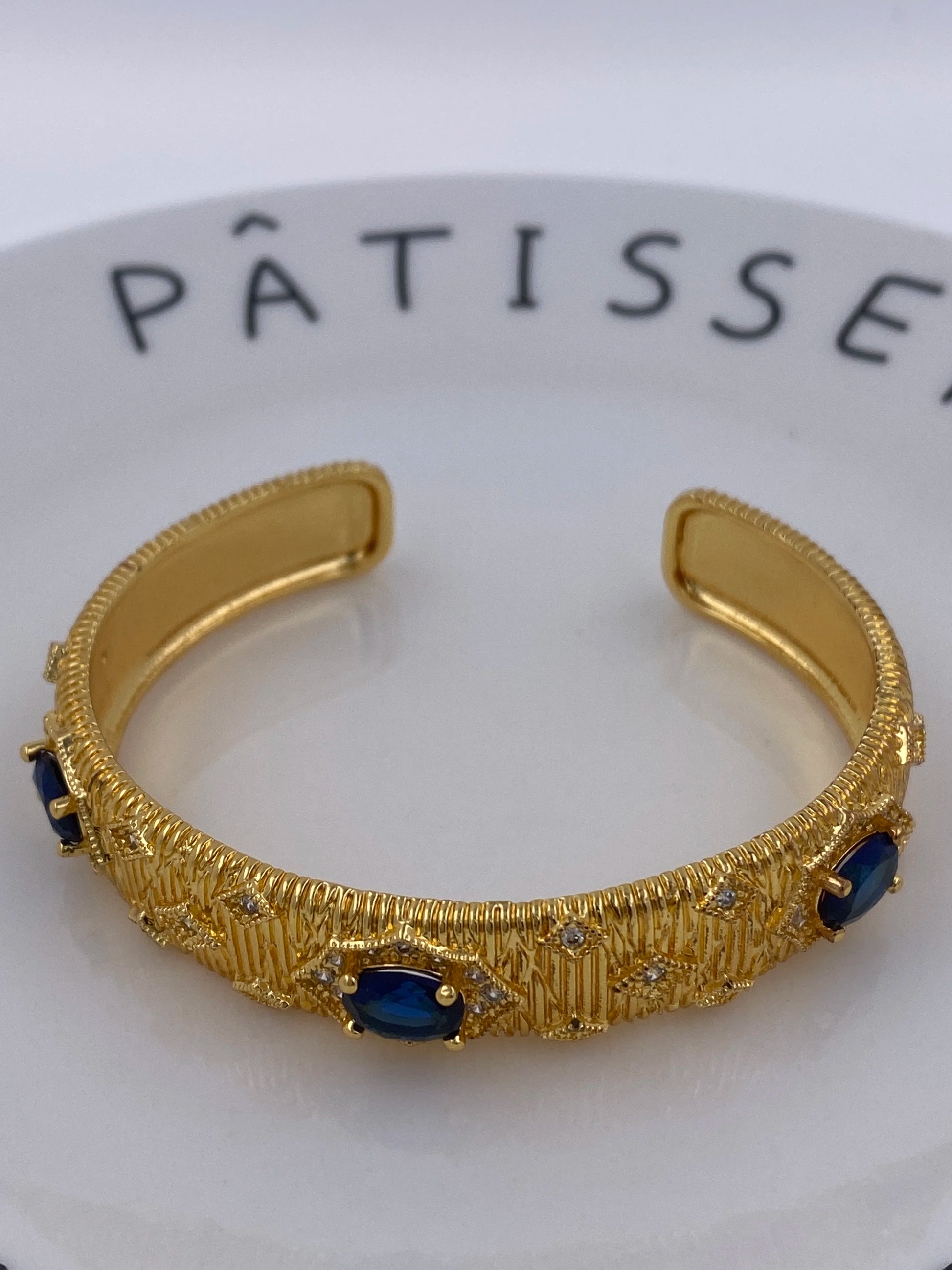 Brass Nickel 22k Gold Plated Bracelet
