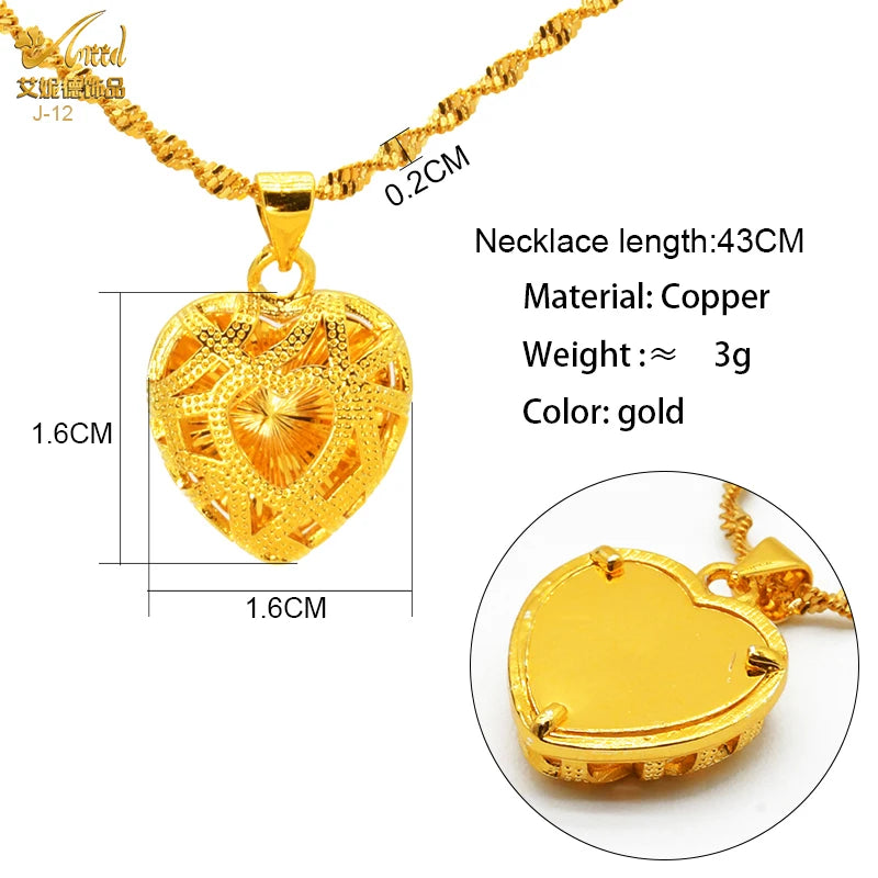 Golden Necklace with Pendant