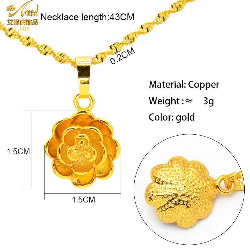 Golden Necklace with Pendant