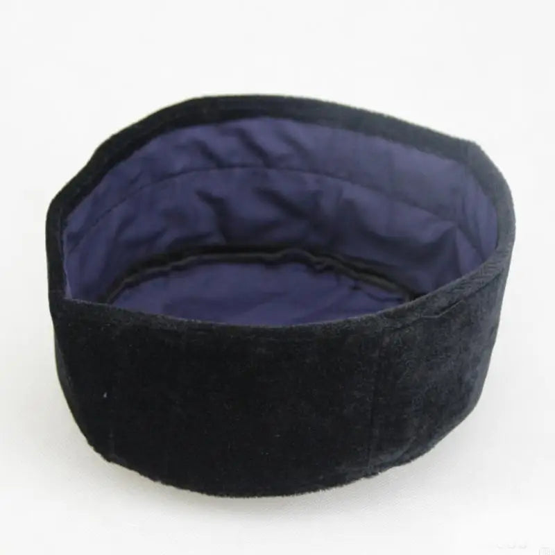 P88B Men Muslim Prayer Hats Suede Composite Caps Skull Beanie Warmth Muslim Islamic Prayer for Head Wear Solid Casual Topi