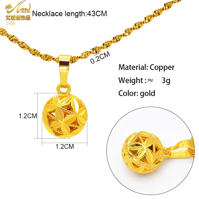 Golden Necklace with Pendant