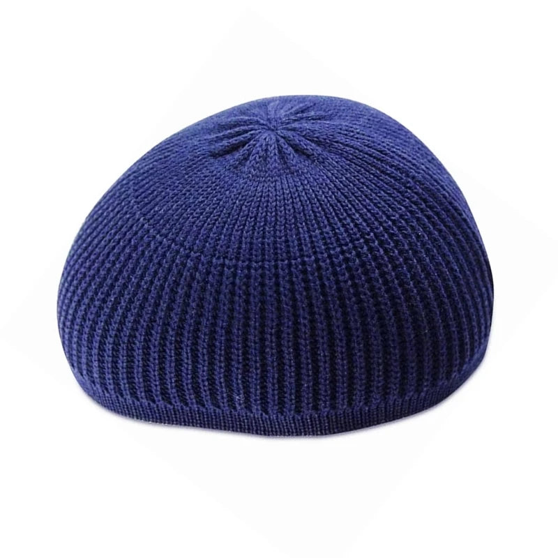 Ethnic Muslims Men Prayer Hat Knitted Islamic Kufi Hat Comfortable Namaz Hat Traditional Islamic Headwear