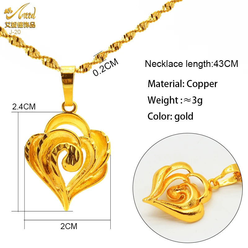Golden Necklace with Pendant