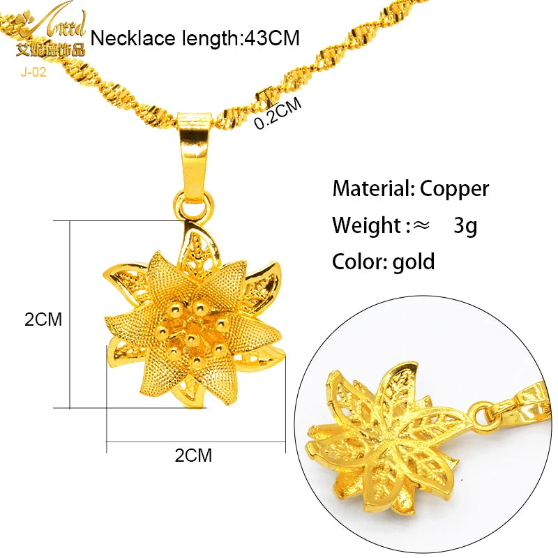 Golden Necklace with Pendant