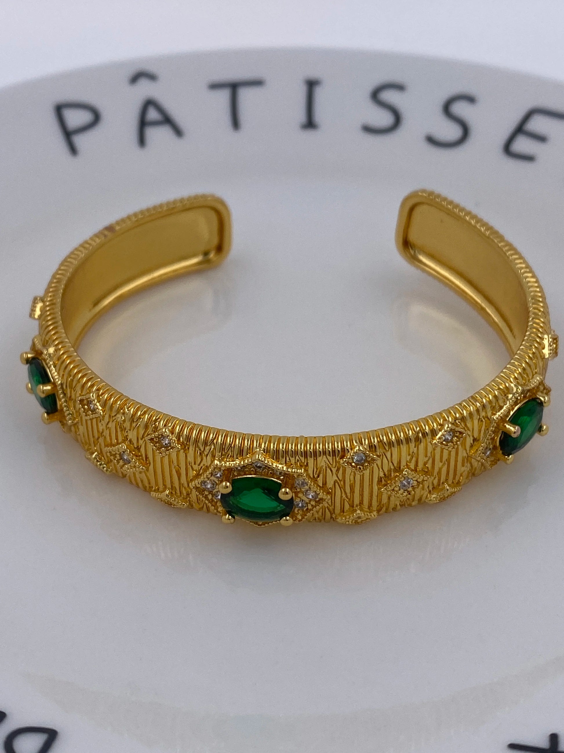 Brass Nickel 22k Gold Plated Bracelet