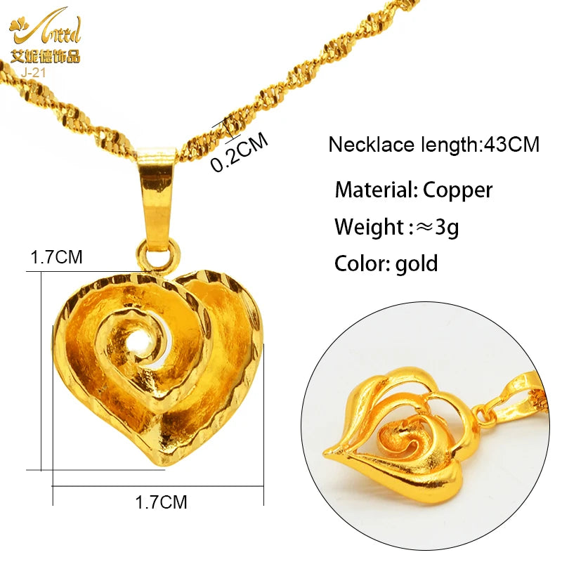 Golden Necklace with Pendant