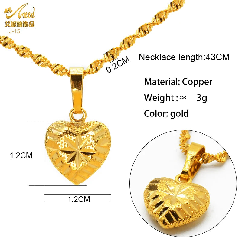 Golden Necklace with Pendant