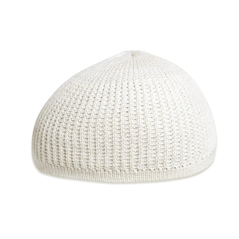 Ethnic Muslims Men Prayer Hat Knitted Islamic Kufi Hat Comfortable Namaz Hat Traditional Islamic Headwear