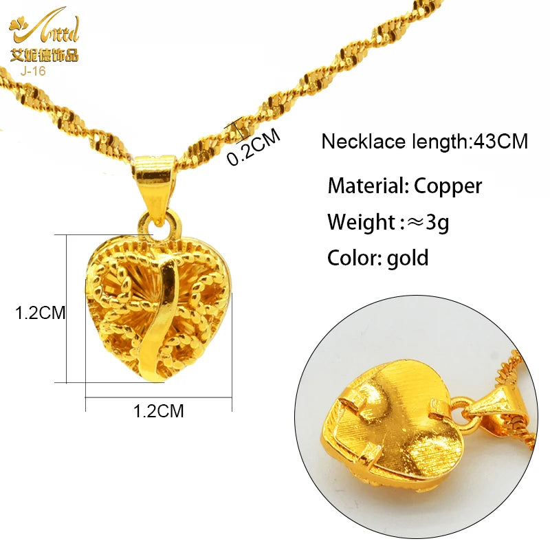 Golden Necklace with Pendant