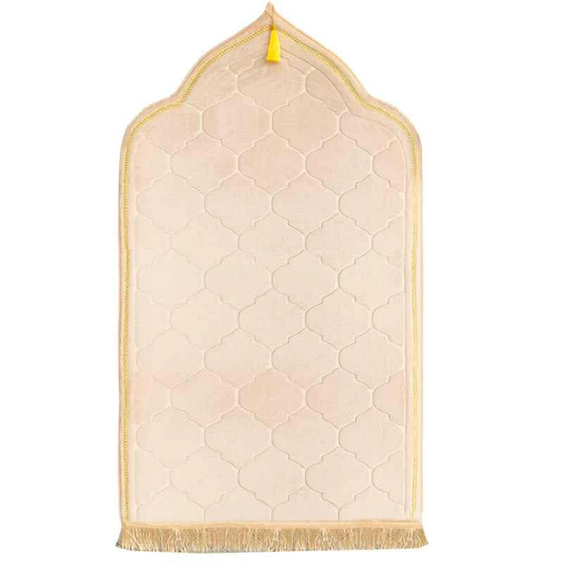 Muslim Prayer Rug Thick,Soft Velvet Mat Ramadan Gift,Portable Prayer Mat for Women Man Kids Meditation