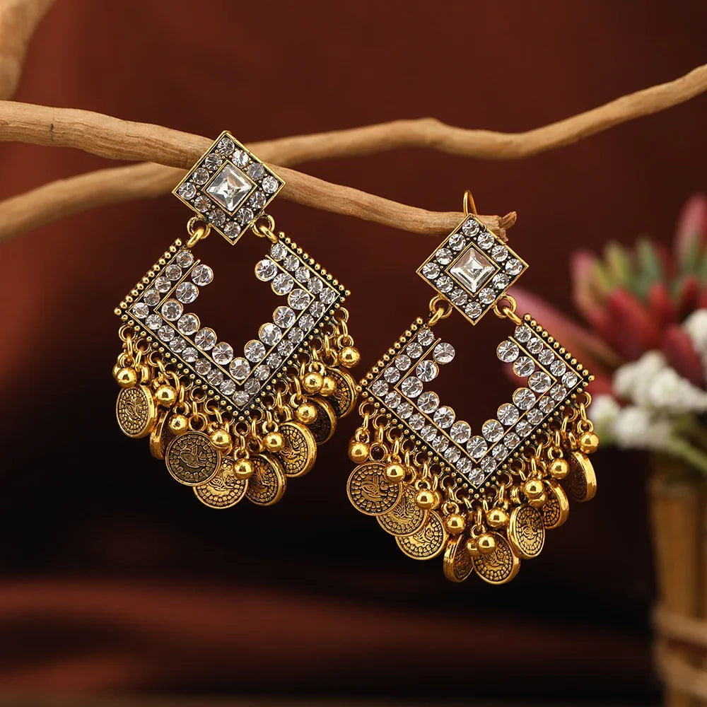 Elliptical quadrilateral lines Earrings