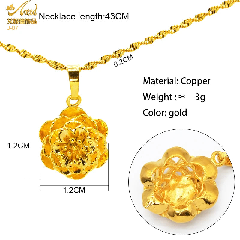 Golden Necklace with Pendant