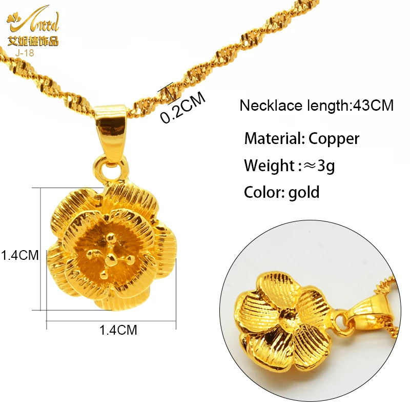 Golden Necklace with Pendant
