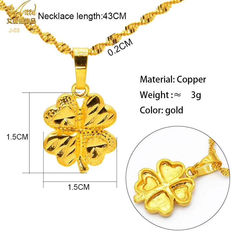 Golden Necklace with Pendant