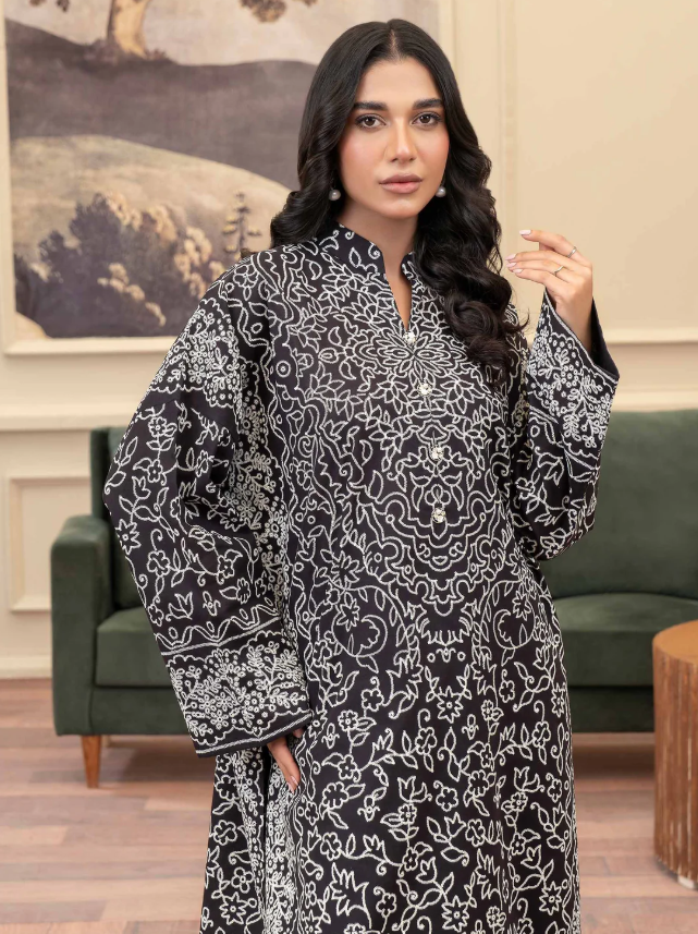 Limelight: 2 Piece Khaddar Suit-Paste Print (Unstitched)