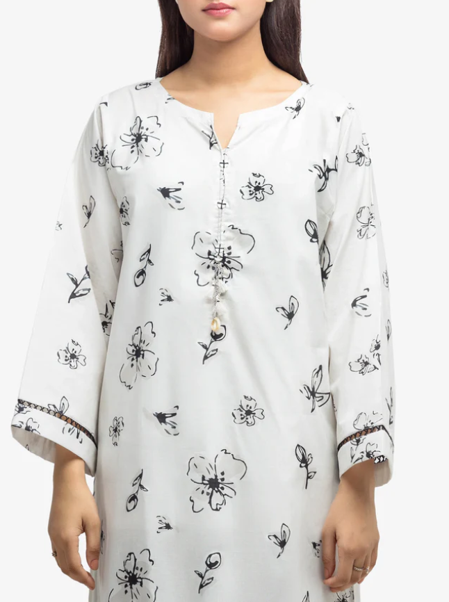 Edenrobe: Pret 2Pc Printed Cambric Shirt Trouser