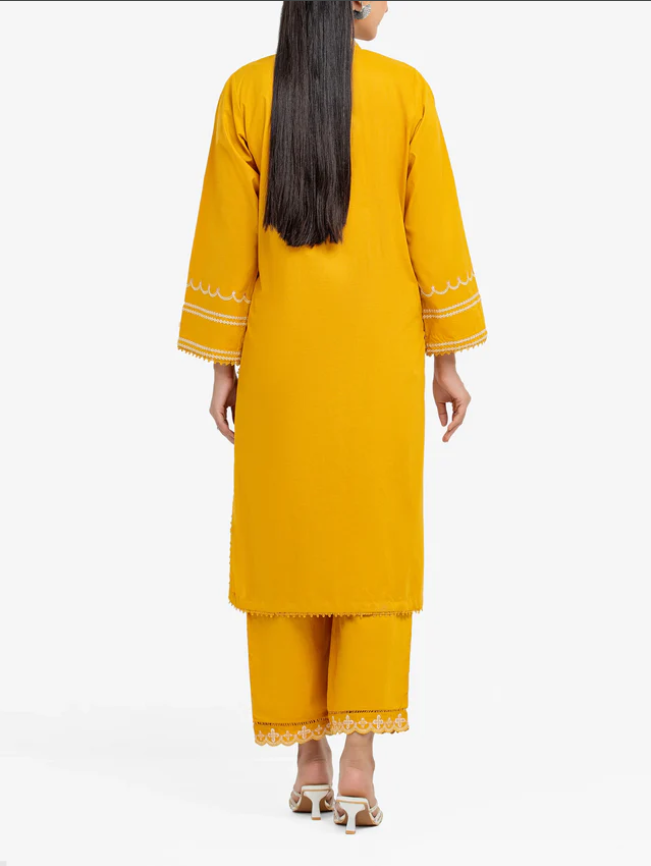 Edenrobe: Pret 2Pc Embroidered Cambric Shirt Trouser