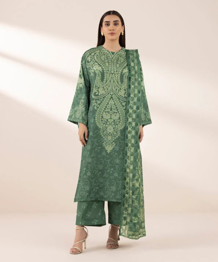 Sapphire: 3 Piece - Embellished Silk Suit