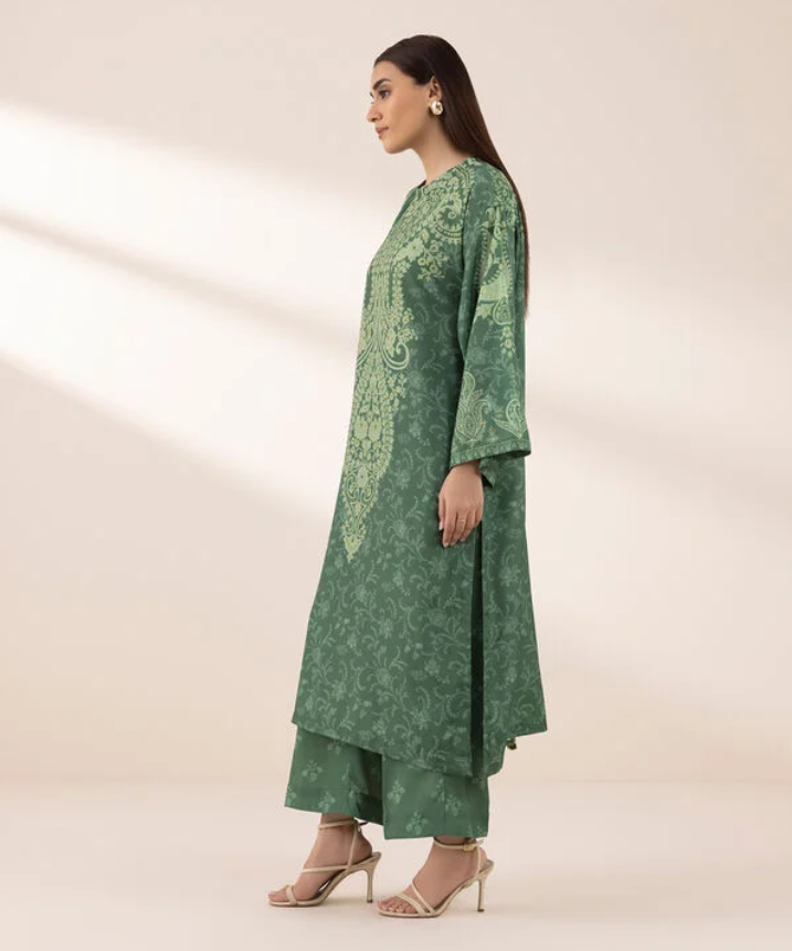 Sapphire: 3 Piece - Embellished Silk Suit