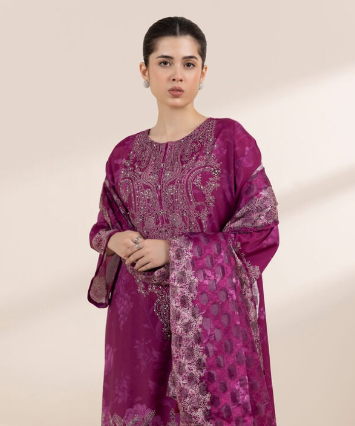 Sapphire: 3 Piece - Embellished Silk Suit