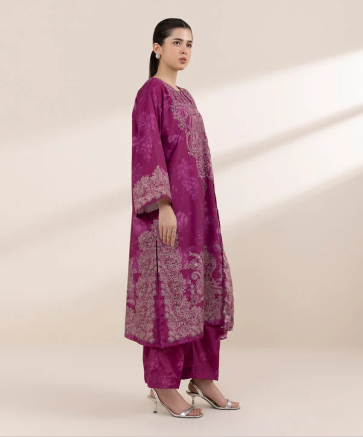 Sapphire: 3 Piece - Embellished Silk Suit