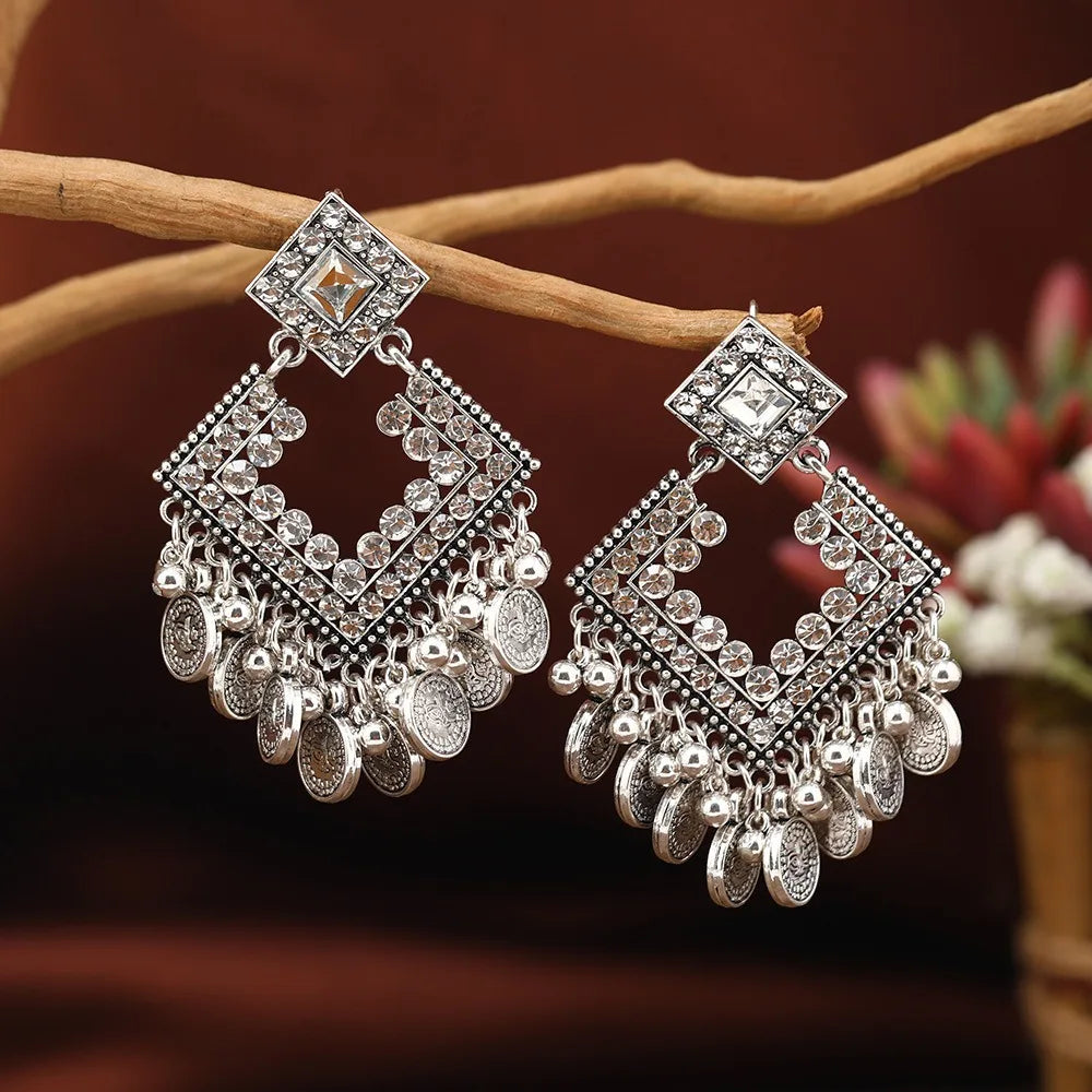 Elliptical quadrilateral lines Earrings