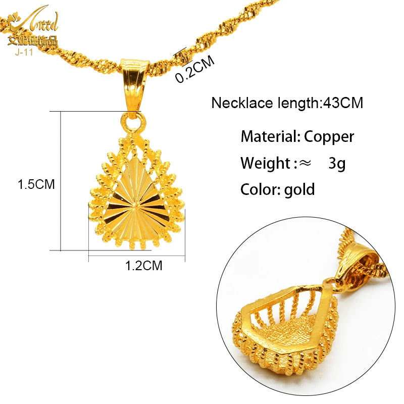 Golden Necklace with Pendant