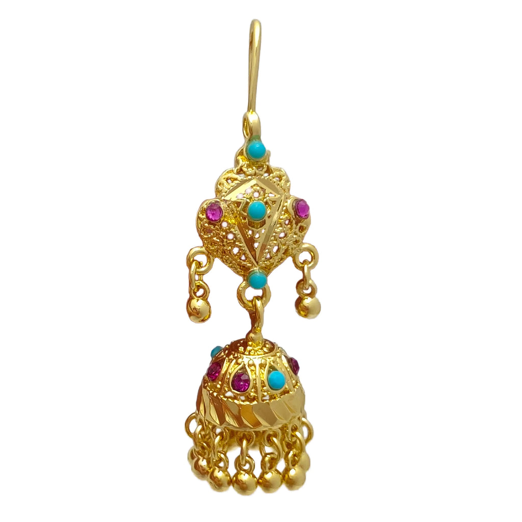 24k Gold Plated Hanging Earrings Jhumka