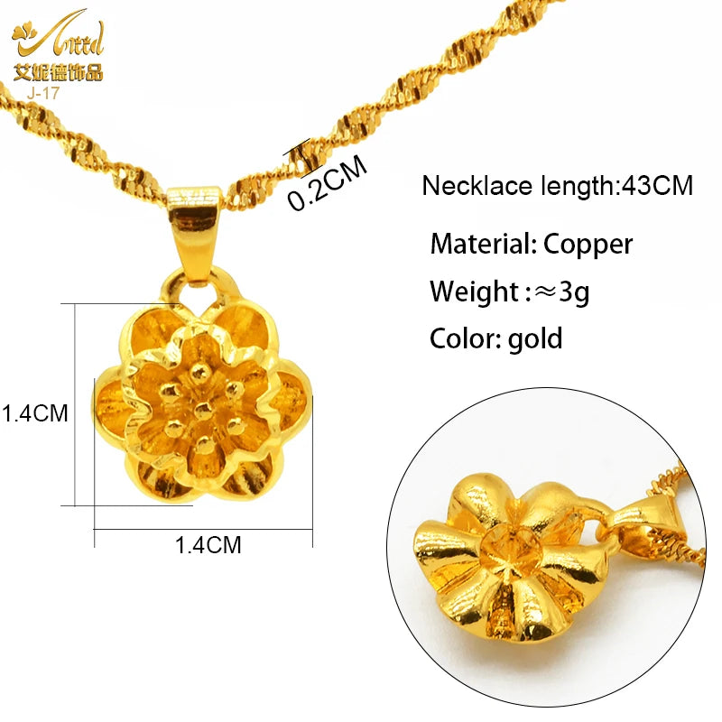Golden Necklace with Pendant
