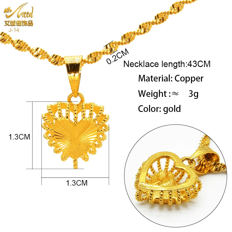 Golden Necklace with Pendant